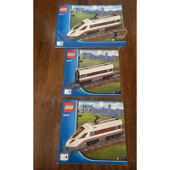LEGO City #60051 High Speed Passenger Train Instruction Manual Only 2,3,&4 (6003 - Picture 1 of 14